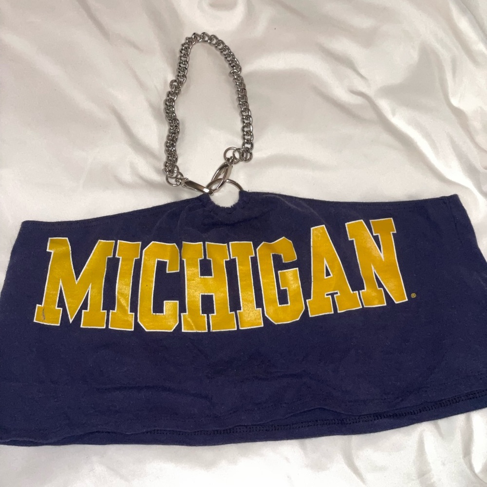 University of Michigan Chain Strap Tube Top